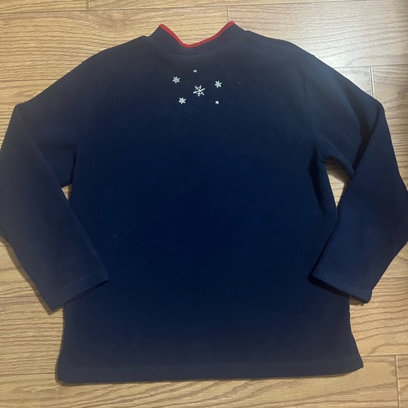 Vintage Snowman Fleece Sweatshirt Medium - Picture 4 of 4